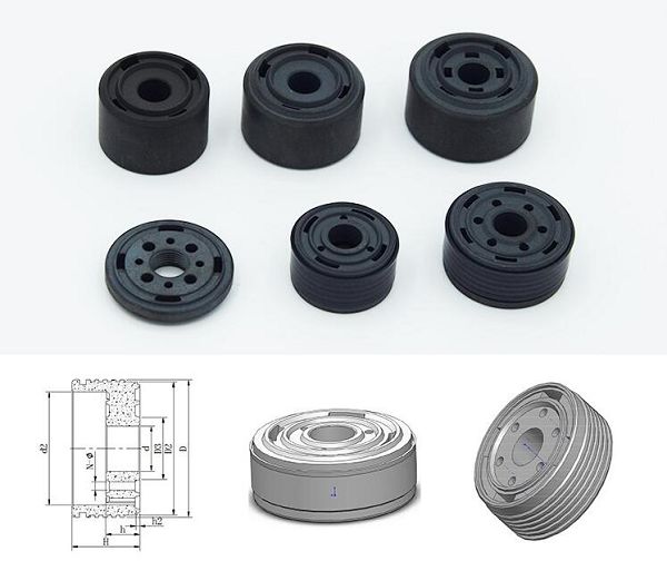 F50 U3 66 Customized Car Shock Absorber Piston With Flared Design